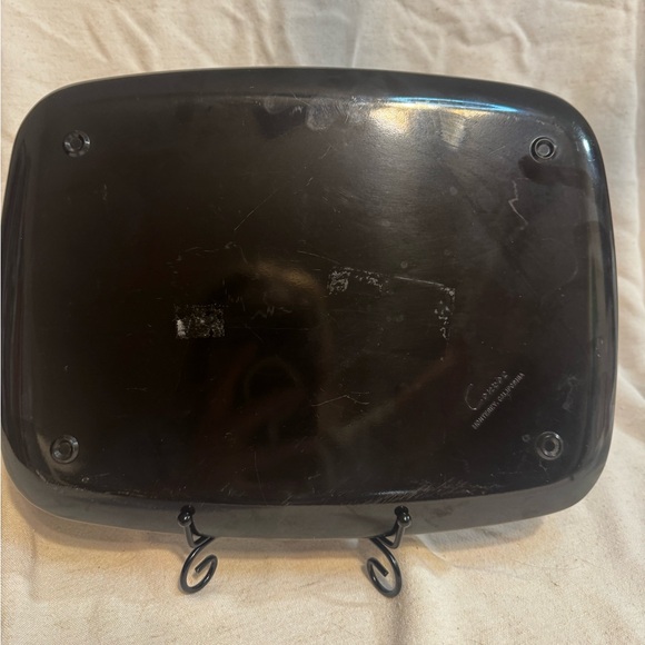 Vintage Couroc Iris Inlay Tray Black 12.5 x 9.6 - Picture 2 of 4
